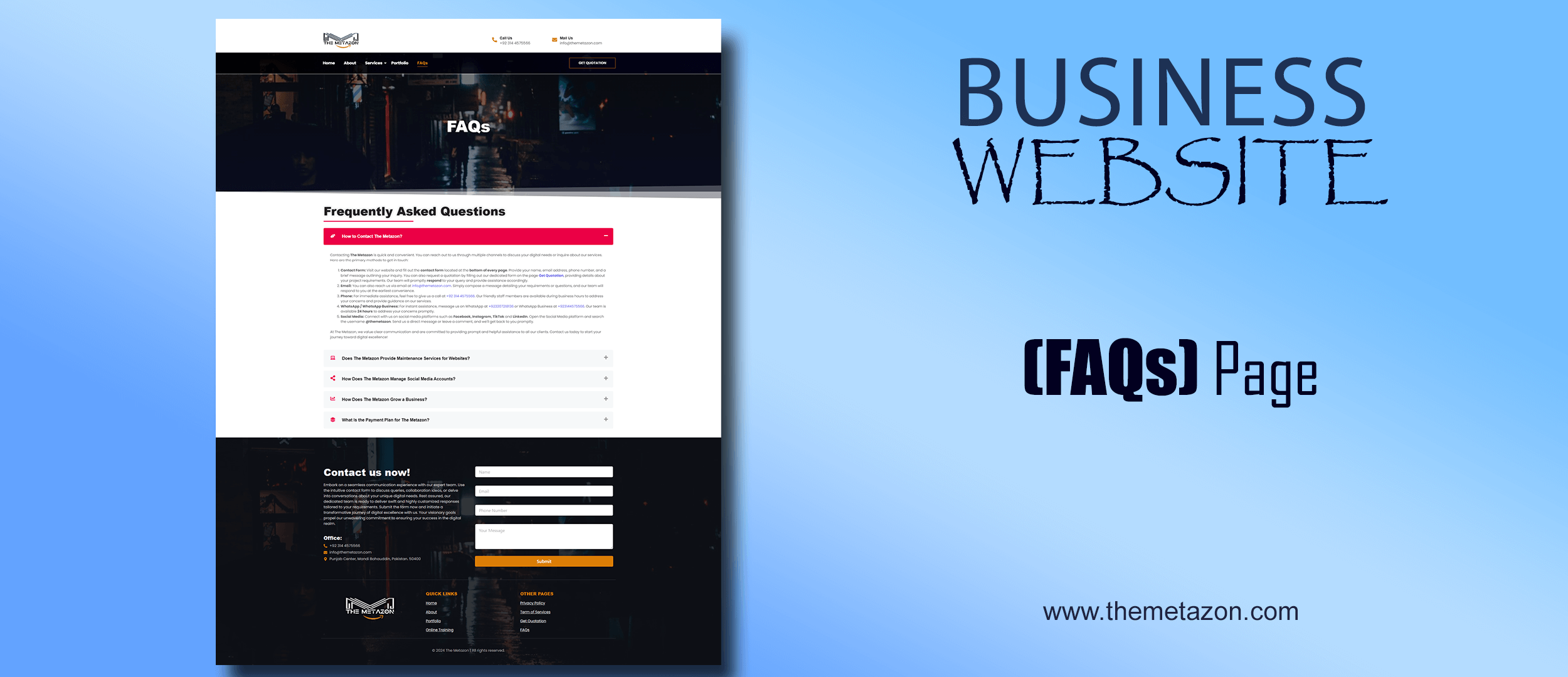 Business Website 1 By The Metazon